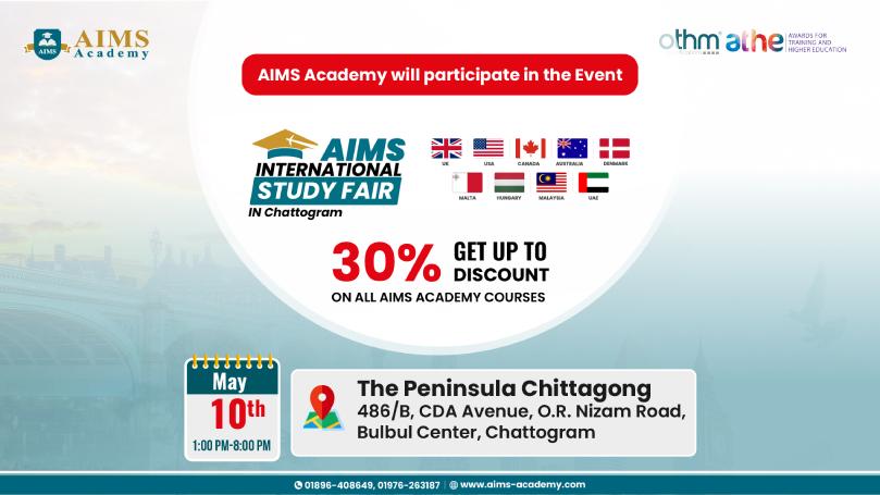 Participating at AIMS International Study Fair in Chattogram | OTHM Foundation Course | AIMS Academy